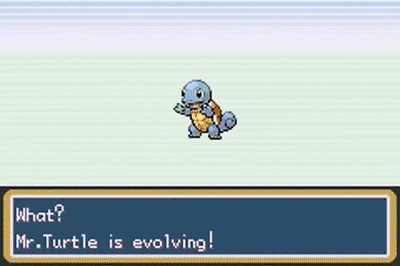 Animation d’évolution d’un pokémon